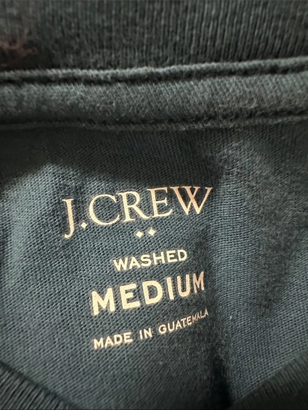 J.Crew Washed Crewneck Tee in Teal Blue